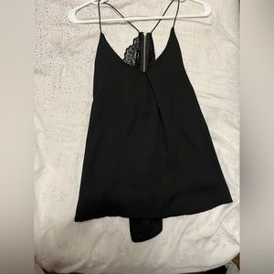 Lacy back black tank!